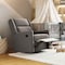 Flash Furniture Cash Swivel Glider Rocker Recliner Chair, Manual 360 Degree Swivel Recliner, Dark Gray Upholstery CY-RAC-536-DKGRY-GG - alternate 7